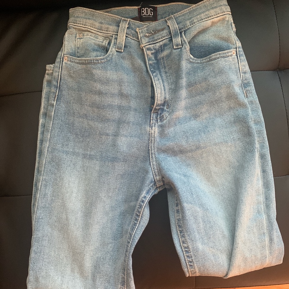 BDG girlfriend high waisted crop jeans